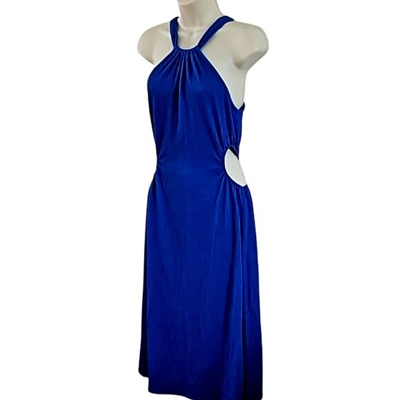 Caution to the Wind Royal Blue Halter Dress with Side Cut-Outs - Size Small NWOT - Picture 5 of 7